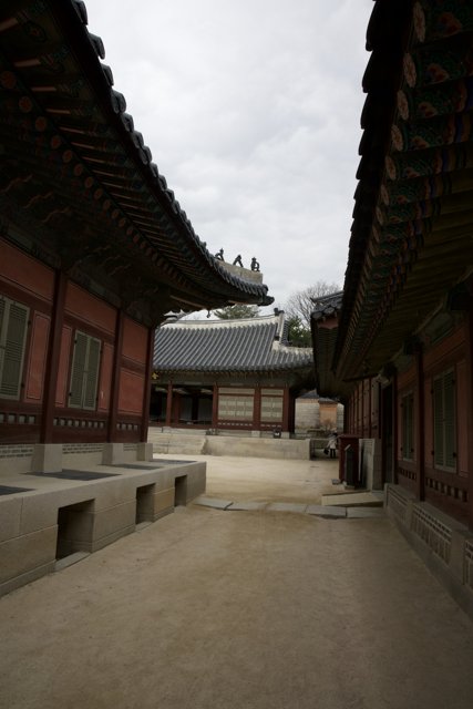 Majestic Courtyard of Traditional Korean Architecture
