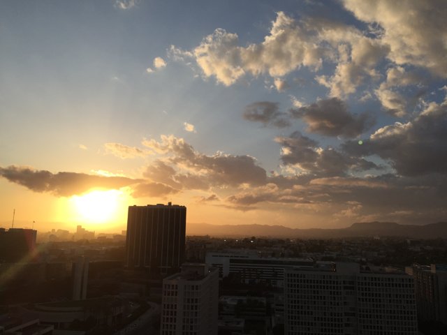 Golden Sunset over the L.A. Skyline