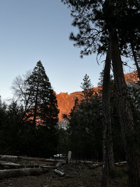 Twilight behind the Sierra Nevada