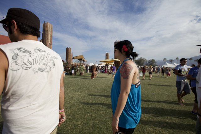 Tattooed Man at Coachella Festival