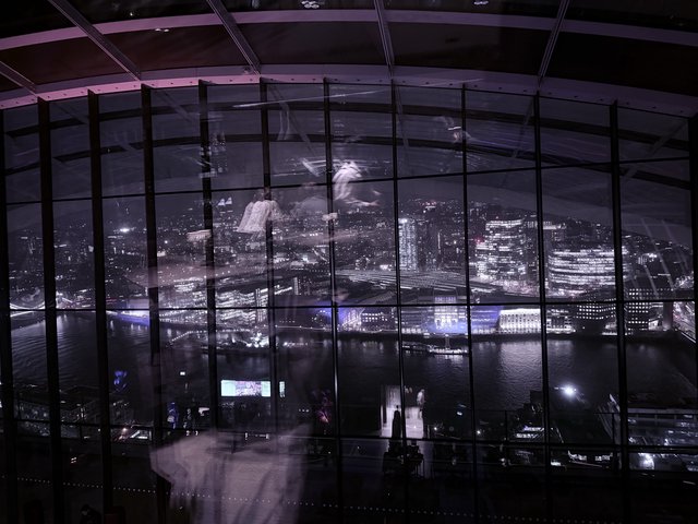 Panoramic Night View from London Observation Deck