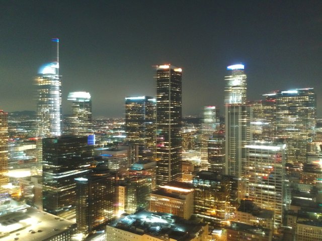 Illuminated Cityscape of Los Angeles