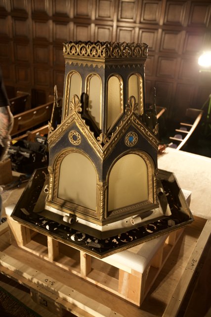 Miniature Church Model on Display