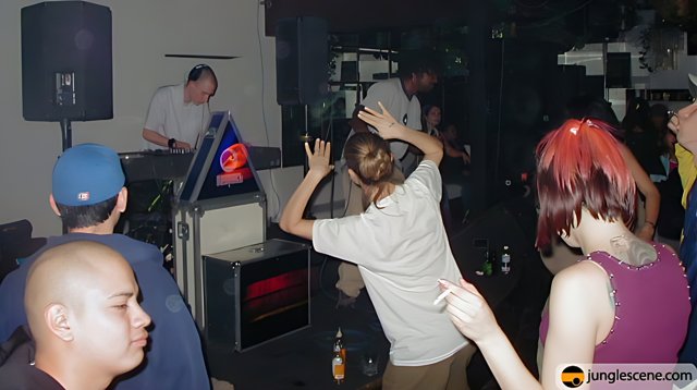 Nightclub Party with DJ and Friends