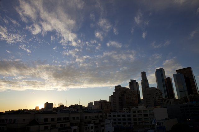 Sunset Over the Urban Metropolis