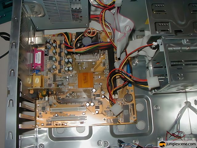 Computer Motherboard with All Its Components
