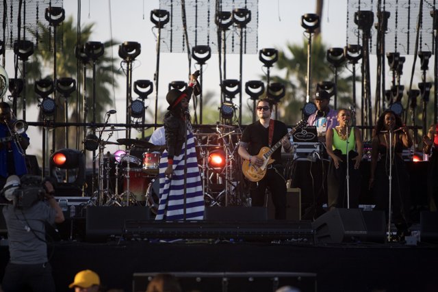 Music Band Performing on Stage at Coachella 2011