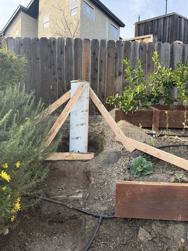 DIY Backyard Chicken Coop A-Frame Structure Under Construction