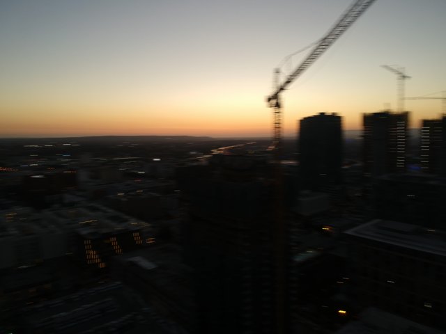 Sunset over the City Construction