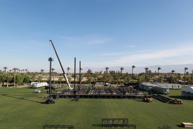 Crane on Stage at Coachella