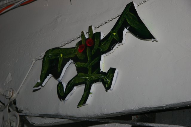 Green and Red Bat Emblem
