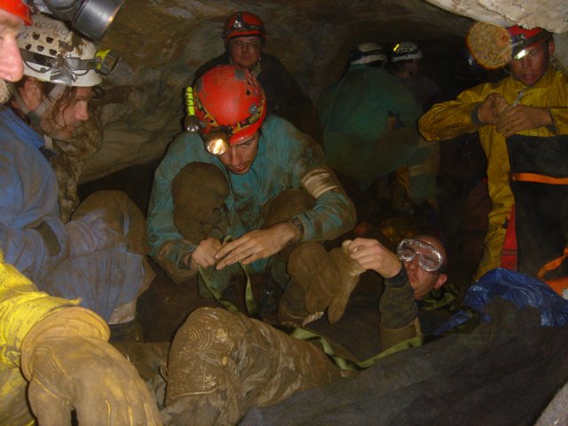 A Brave Group of Workers in a Mysterious Cave