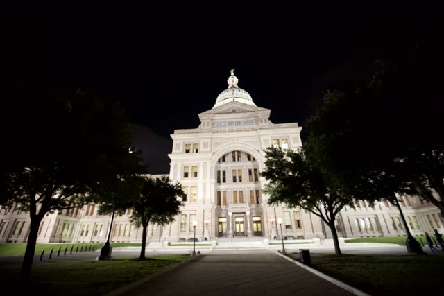 Capitol Building Illuminated at Night