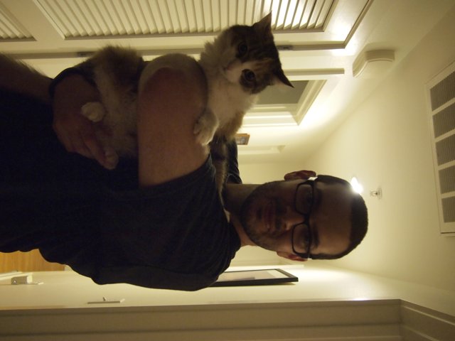 Man and his Feline Companion