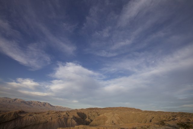 Majestic Mountains and Clouds Over Anza Borrego Desert