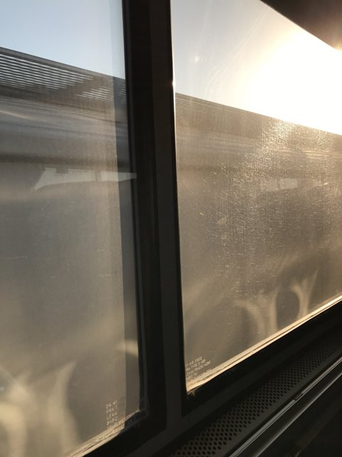 Train Window Sun Glimpse