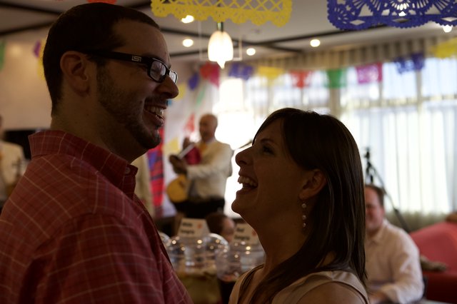 Couple Shares Joyful Moment at Anniversary Fiesta