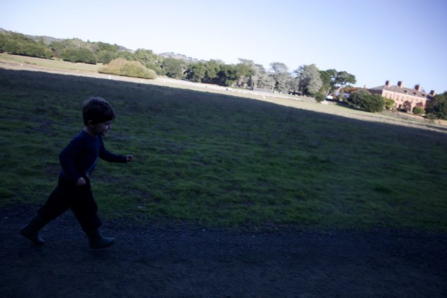 Joyful Sprint on the Filoli Lawn