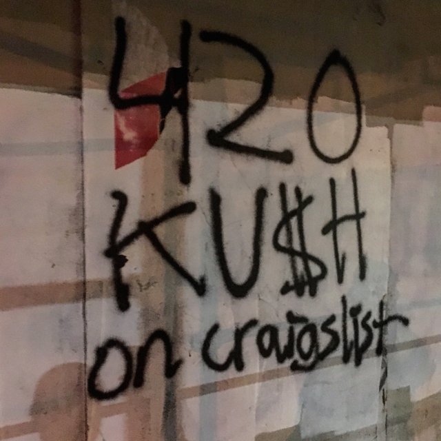 420 Kush Graffiti on Craigslist in LA