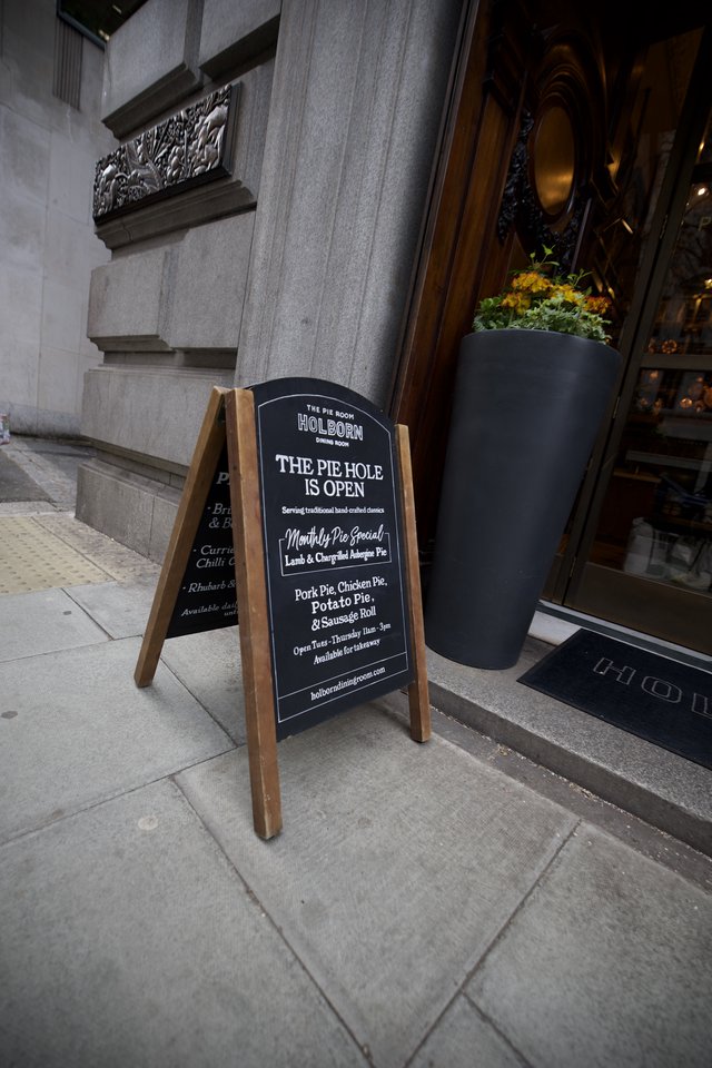 The Pie Hole Restaurant Entrance in London