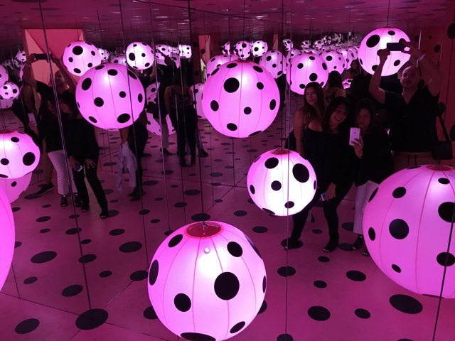 Pink Polka Dot Balloons in the Fun Room