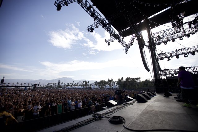 Coachella Crowd Rocking Out Under the Blue Sky