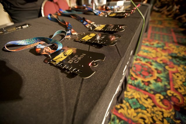 Collection of Lanyards at Defcon
