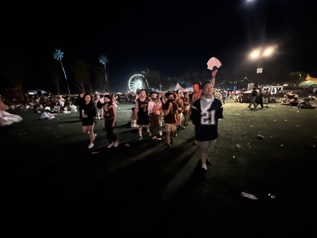 Night Stroll Through the Festive Crowd