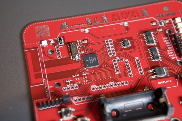 Red Circuit Board Close Up