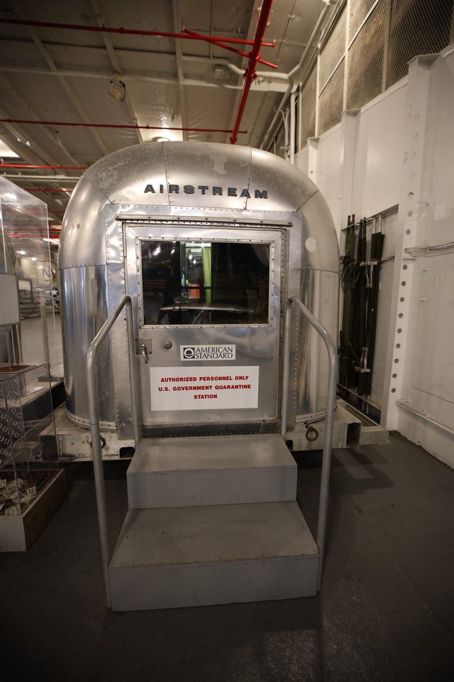 Vintage Airstream Quarantine Station on USS Hornet