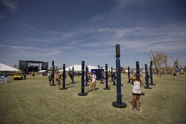 Coachella Crowd Enjoys the Outdoor Music Festival