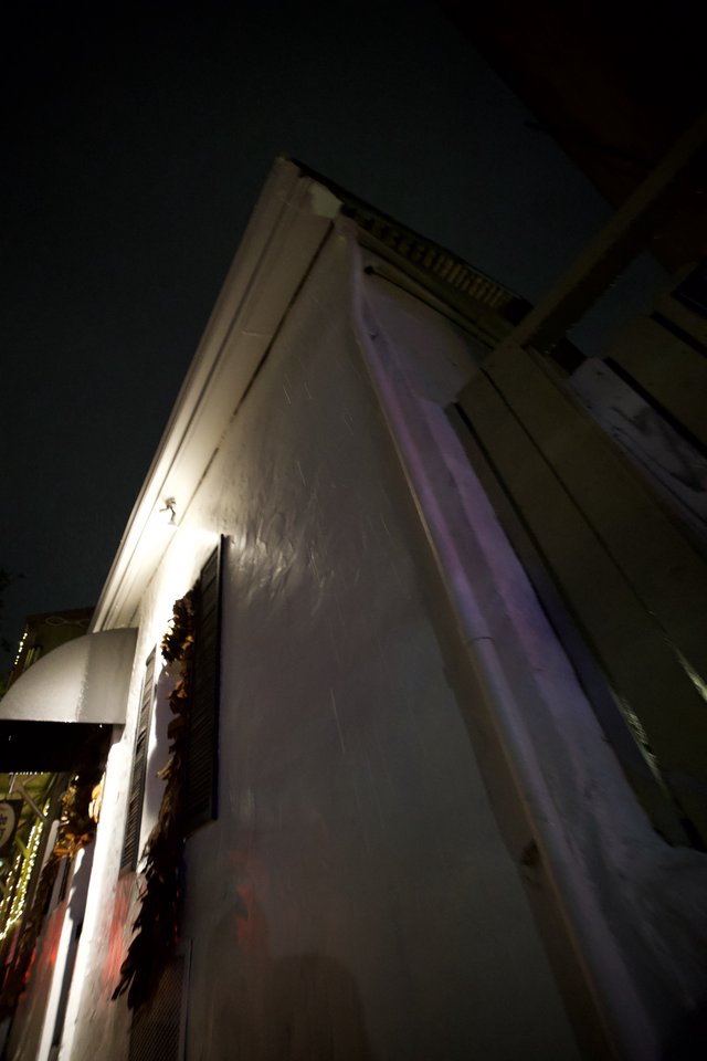 Dramatic Night View of Towering White Architecture