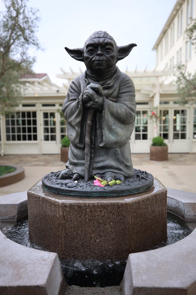 Yoda Statue Fountain at Skywalker Ranch