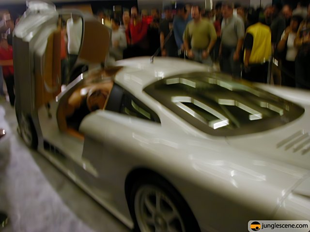 White Sports Car at LA Auto Show 2002