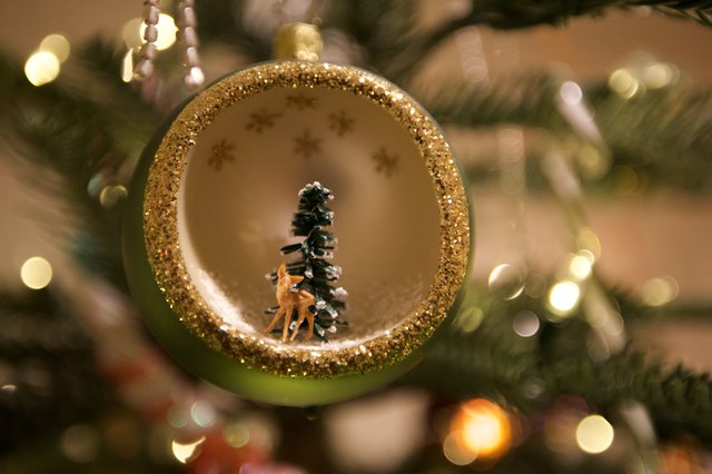 Miniature Winter Wonderland Christmas Ornament with Deer