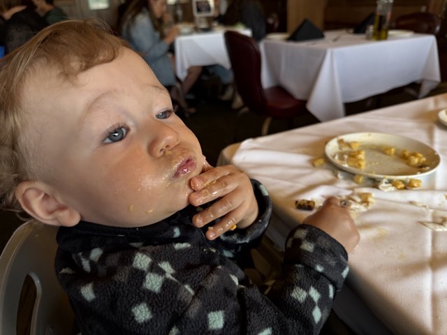Little Food Critic in Action