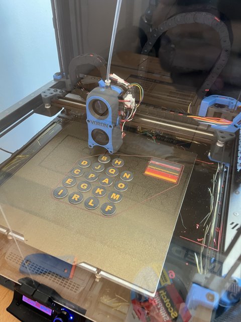 3D Printed Object on Computer Table