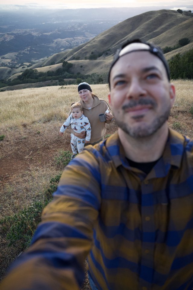 Family Selfie at Golden Hour on Mt. Diablo