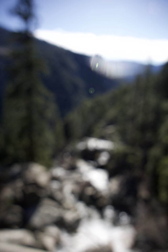 Mountain Stream Through Rocky Valley in Yosemite