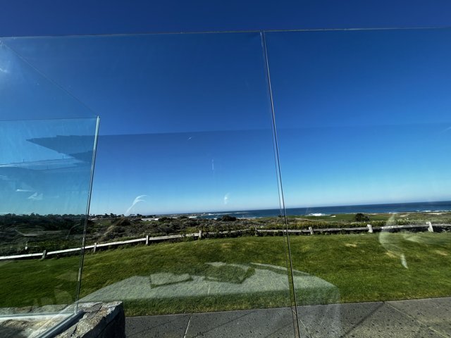 Ocean View through Glass Wall