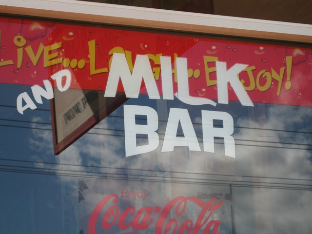 Milk Bar Window Advertisement