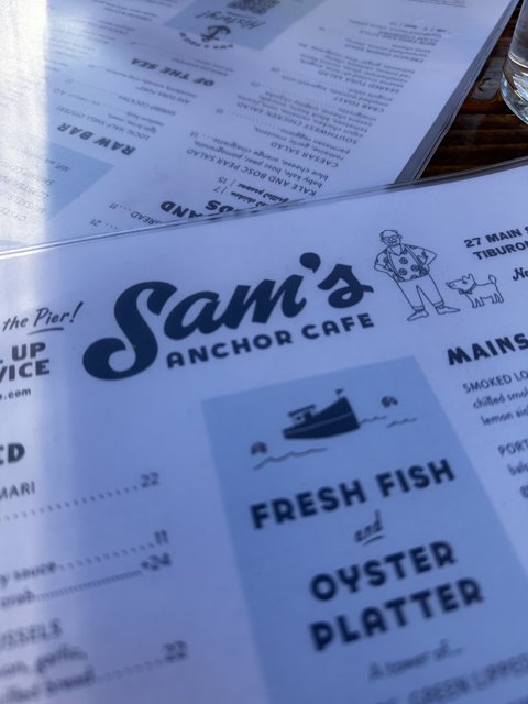 Sam's Harbor Cafe Menu