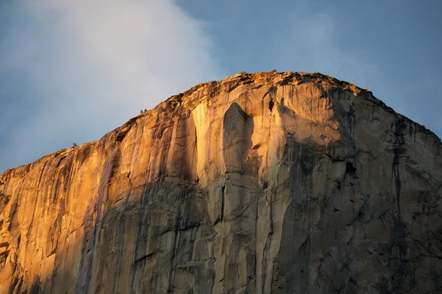 El Capitan Bathed in Golden Sunset Light
