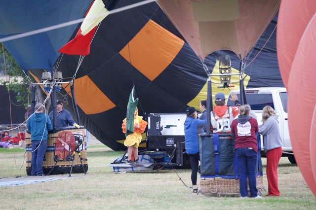 Hot Air Balloon Festival Inflation at Dawn