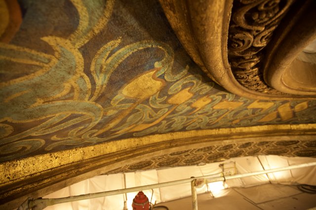 Glittering Vault Ceiling in a Theater