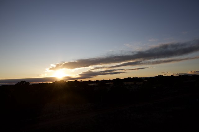 Dramatic Sunset Over Santa Fe Landscape