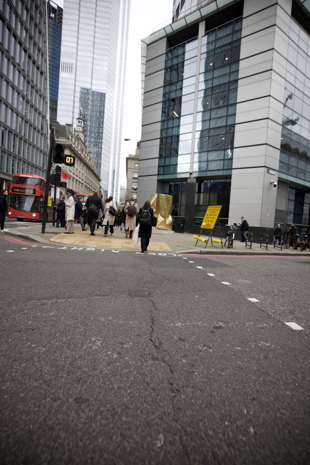 Morning Commute at London Financial District