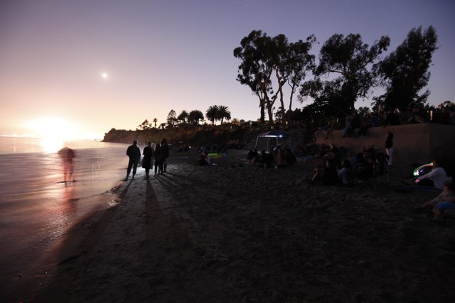 Sunset Silhouettes on Montecito Beach