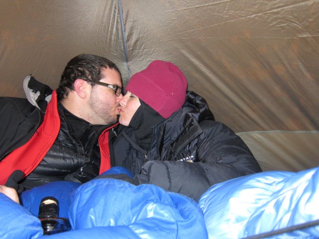 Cozy Kiss in the Tent