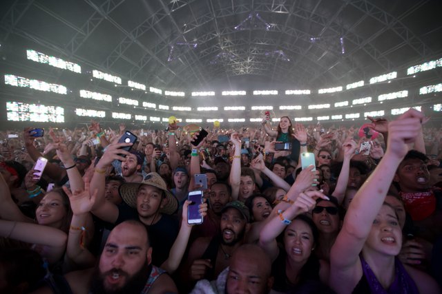 Phone-Wielding Crowd at Coachella